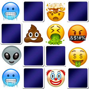Jeu de memory pour adultes - Emoji amusants