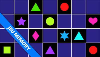 Jeu de memory pour adultes - Formes