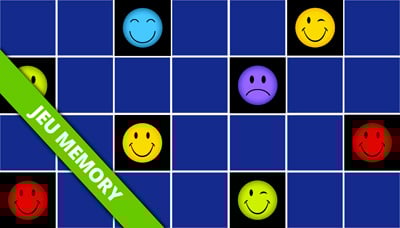 Jeu de memory pour adultes smiley