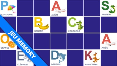 Jeu pour apprendre l'alphabet en ligne en maternelle