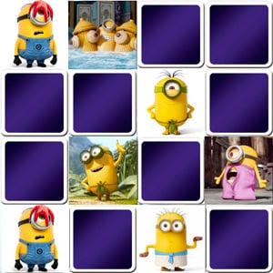 Jeu memory amusant pour enfant - Les Minions - en ligne et gratuit