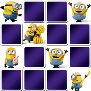Jeu memory enfant - Minions, Bob Stuart et Kevin - en ligne et gratuit