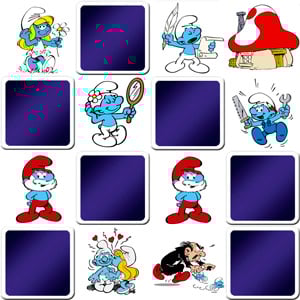 jeu memory enfants - Les Schtroumpfs - en ligne et gratuit