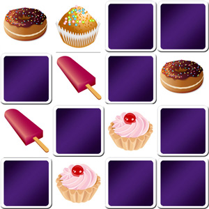 Jeu de memory pour adultes - Gâteaux - en ligne et gratuit