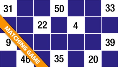 Play matching game for seniors - numbers - Online & Free | Memozor