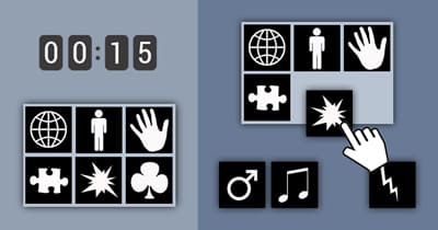 Grid of pictures to memorize - Symbols