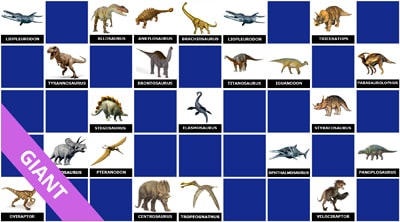 Big Matching game for easy learning of dinosaurs name