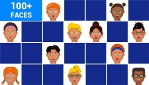 matching game for kids - Faces - online and free