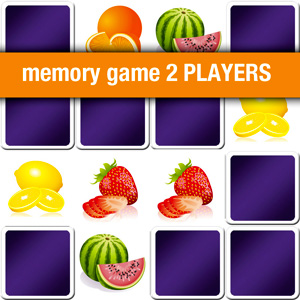 matching game 2 players - fruits and vegetables