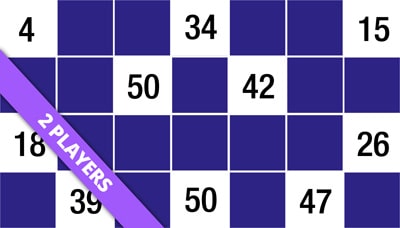 matching game 2 players - numbers