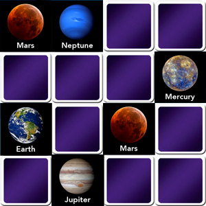 matching game for adults planets matching game for adults planets