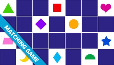 Matching game with Geometric shapes Matching game with Geometric shapes