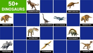 Free Printable Dinosaur Flashcards and Memory Game for Kids