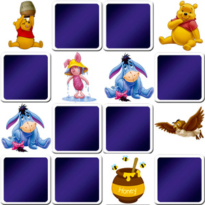 matching game for toddlers Winnie the Pooh