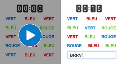 Jeu de l'effet Stroop - en ligne et gratuit