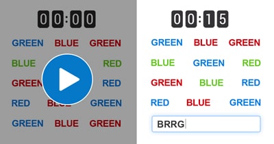 Stroop effect game - online and free