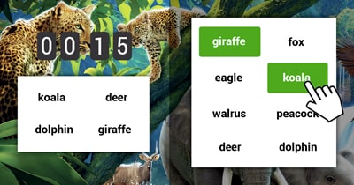 Words memory game - Animal names