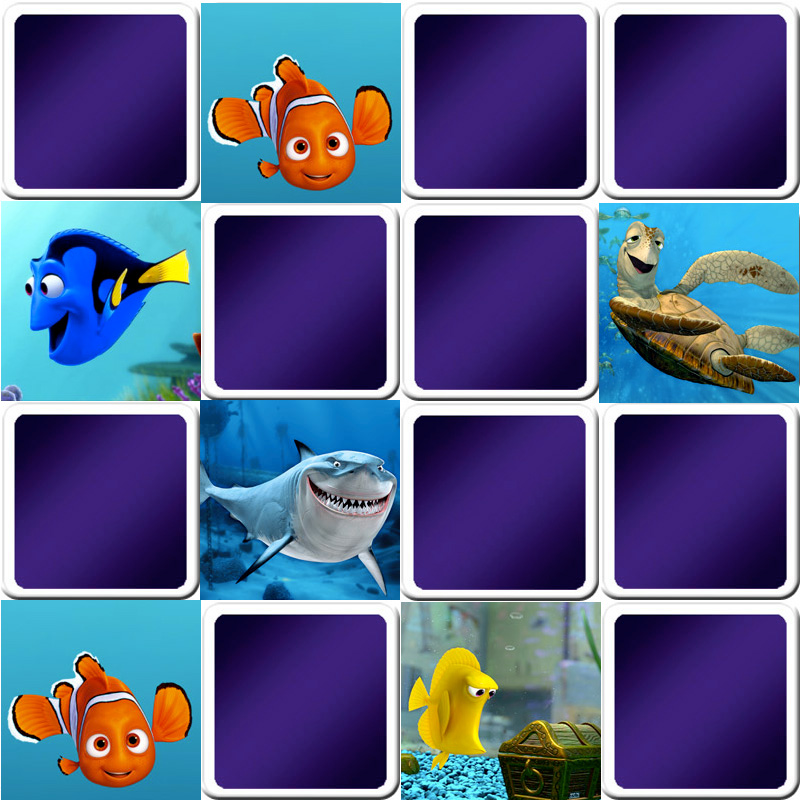 Jeu De Memory Enfant Le Monde De Nemo En Ligne Et Gratuit Memozor