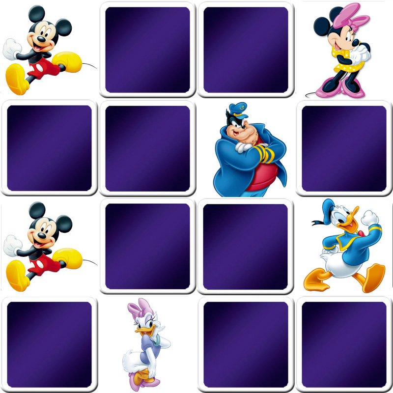 Jeu de memory enfant - Walt Disney - en ligne et gratuit | Memozor