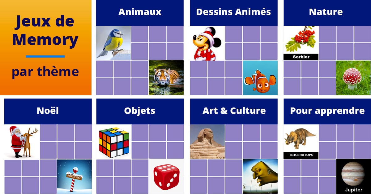 Jeux Memory pour les Tout-petits - En ligne & Gratuits