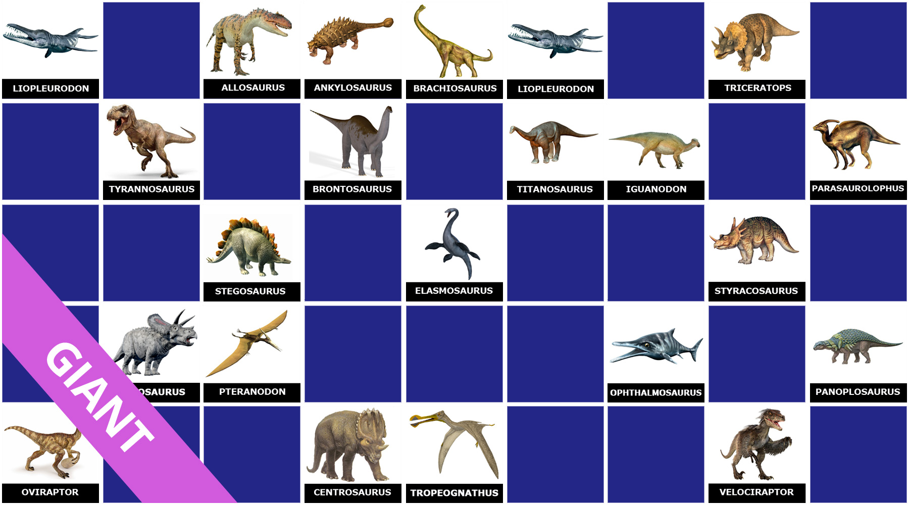 Play matching game - Dinosaurs - Online & Free