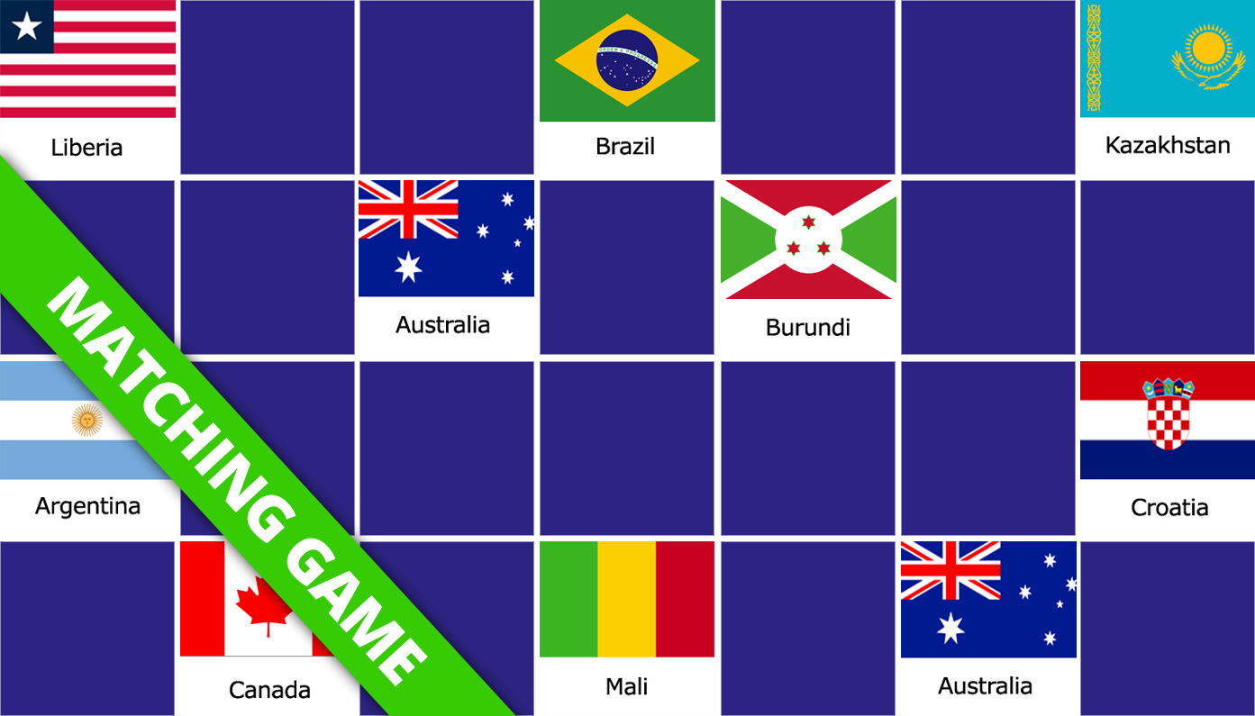 Flags of the world memory game for kids  Flags of the world, Geography  games for kids, Memory games for kids