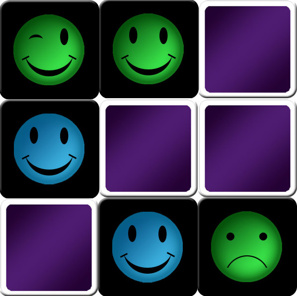 Difficult Memory game online for adults - smiley