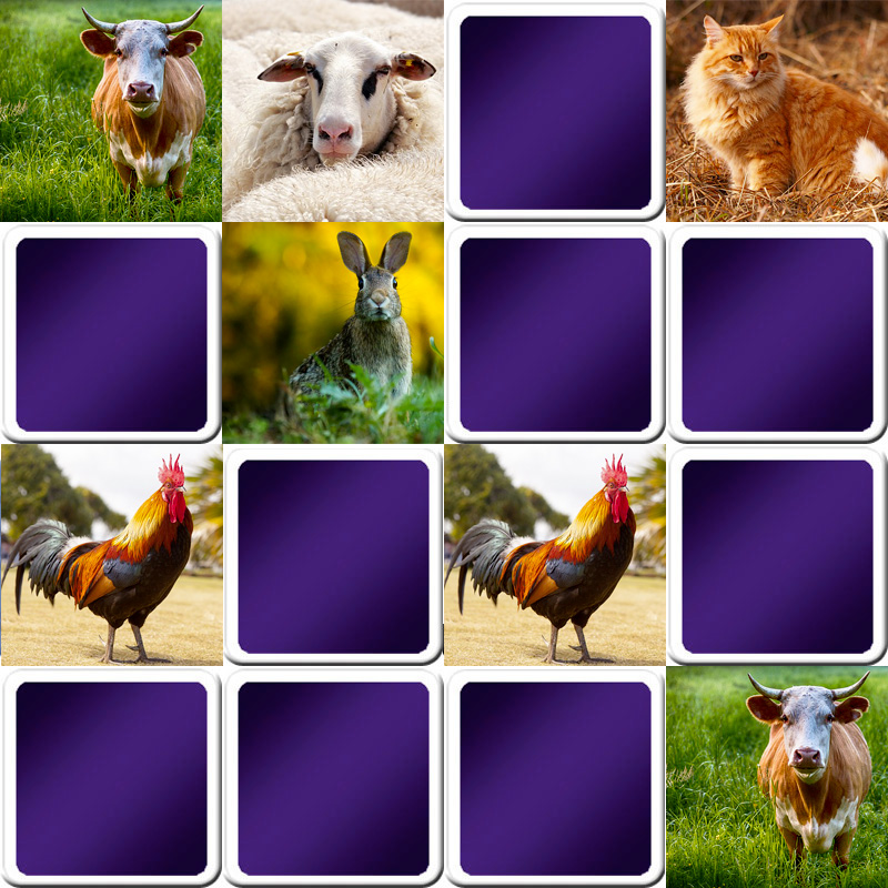 Fuzzy Farm : Animal Matching Game, A Free Games for Kids by