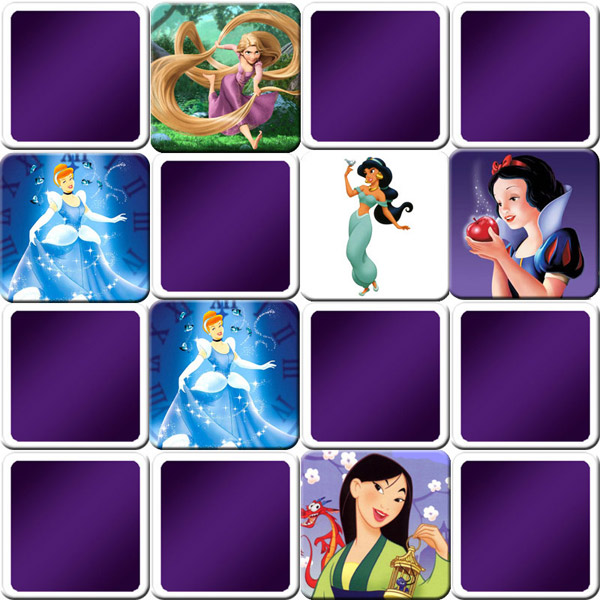 Printable Princess Memory Game Stocking Idea for Aubrey