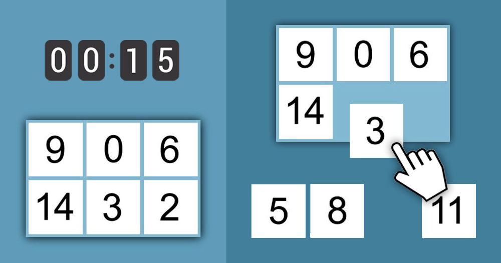 Play Our Numbers Memory Game Grid Of Numbers To Remember Online And 